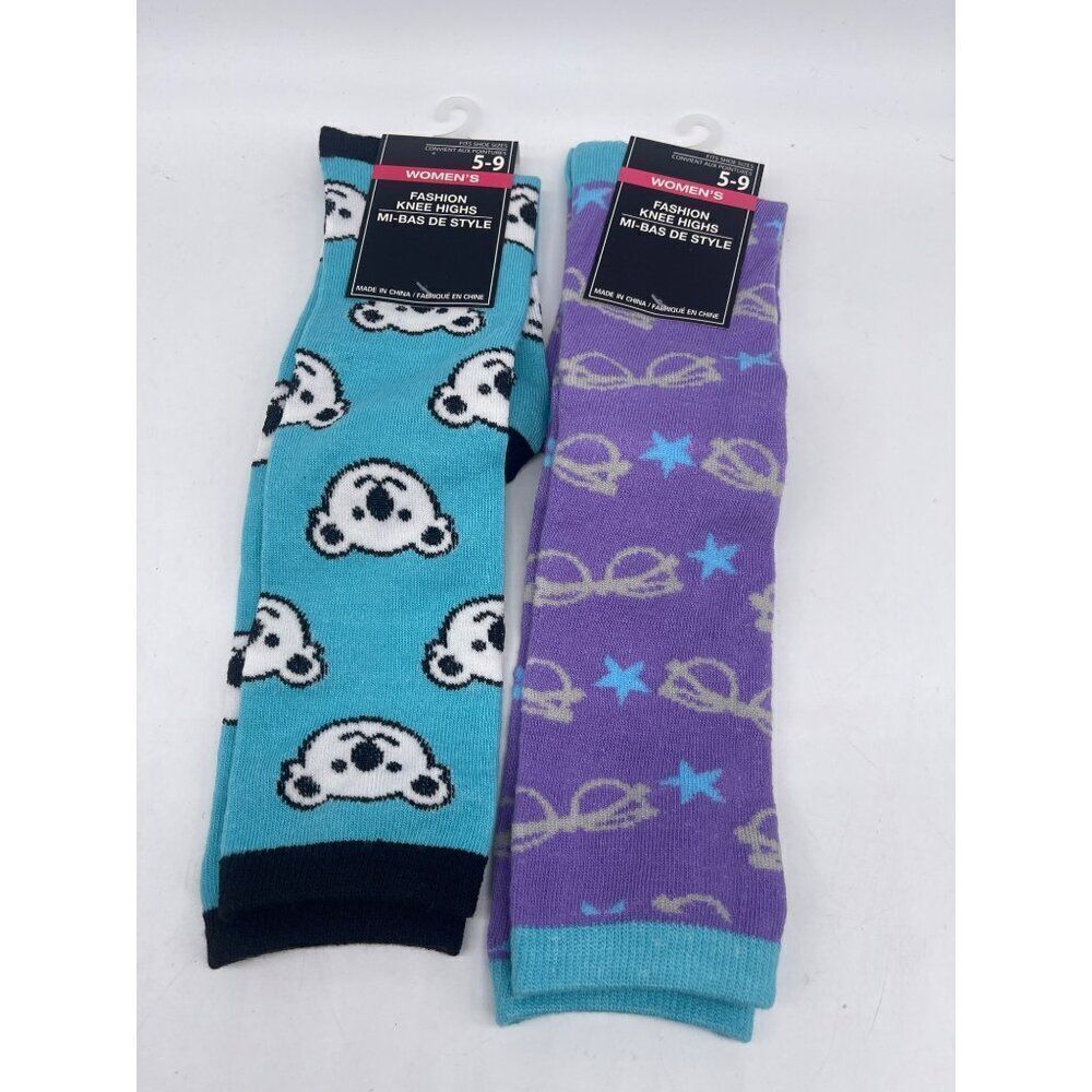 NWT Unbranded Women’s Fashion Knee High Socks Size 5-9 (2 pairs)